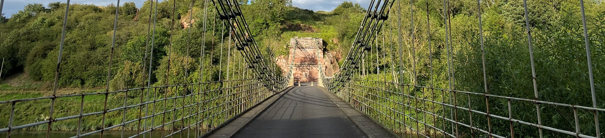 Union Chain Bridge. View from Scottish side towards England.