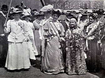 Head of a procession of women in Hyde Park June 1908