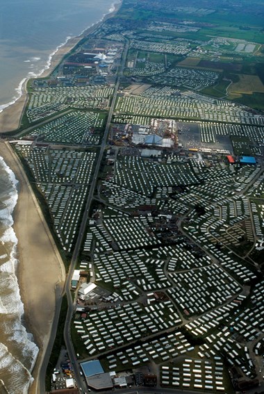 Aerial view of Butlin's holiday camp at Skegness, Lincolnshire
