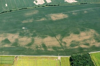 Aerial photograph of cropmarks.