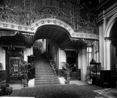 Stairs down to the Criterion Restaurant
