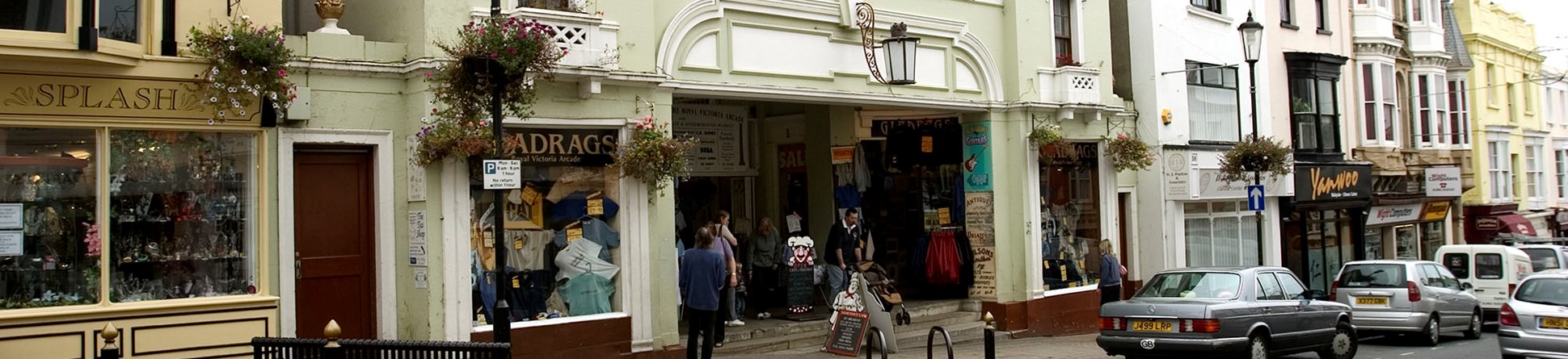 A view of Royal Victoria Arcade on Union Street in Ryde, the Isle of Wight.