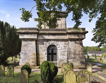Trentham Mausoleum, Stoke-on-Trent is the only Grade I listed building in Stoke-on-Trent. It was built in 1807-8 in a neo-classical style as the final resting place for the Dukes of Sutherland, and sits in a graveyard surrounded by yew trees.