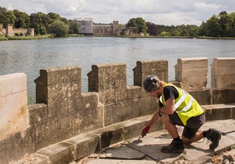 Restoration work taking place at Newstead Abbey, Ravenshead, is the ancestral home of British poet Lord Byron. It is a Grade I listed Priory built circa 1165 and is now a visitor attraction and museum set in formal gardens and parkland.
