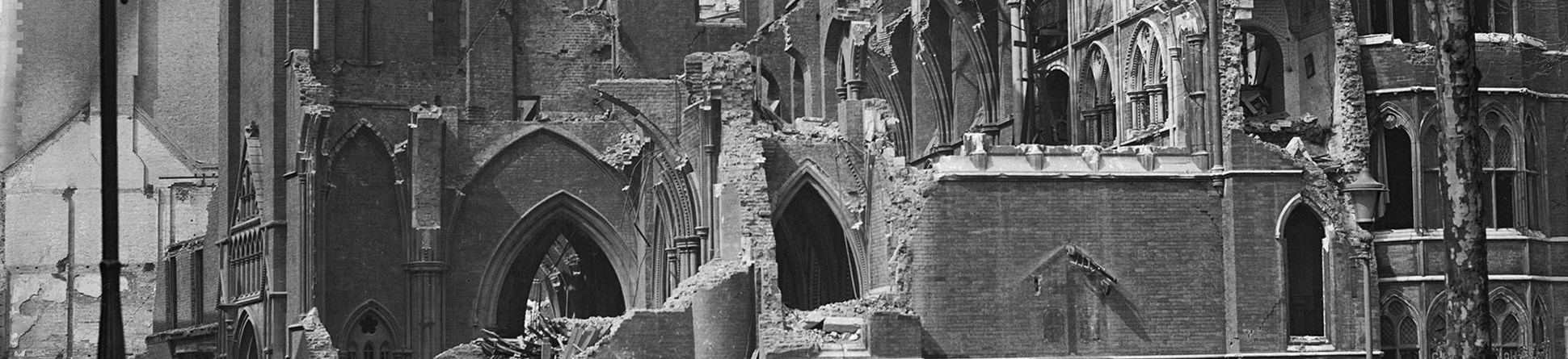 Church partially destroyed by bombing