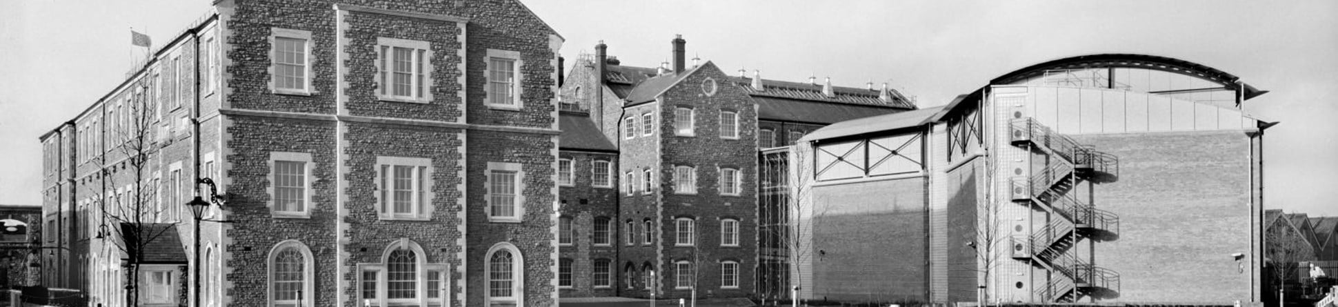 Black and white photo of Historic England Archive in 1994 (then National Monuments Record Centre.)