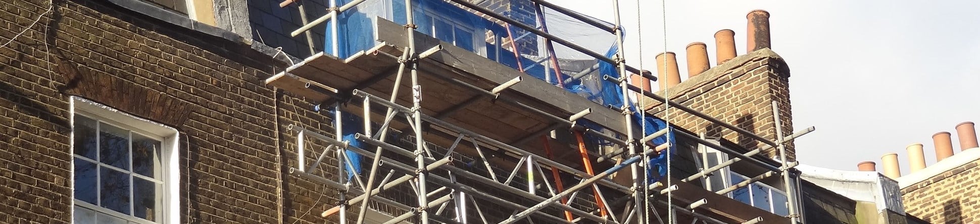 Scaffolding on building