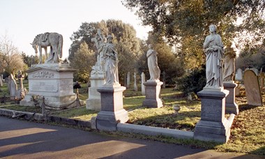Sanger tombs at Margate Cemetery including the Mazeppa circus horse.