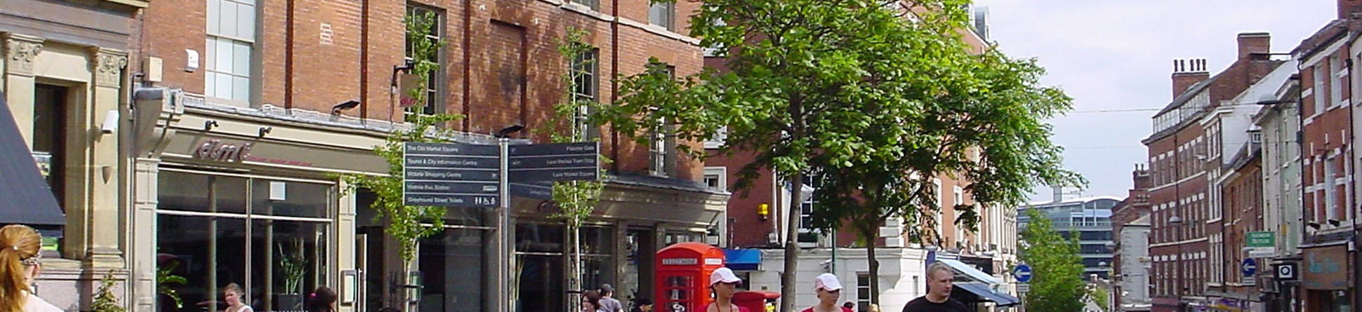 Street scene of Nottingham's Lace Market