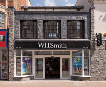 Two-storey WH Smith shop building.