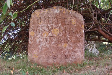 Peter the Wild Boy's gravestone at Northchurch, Hants. 