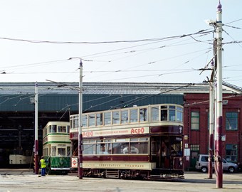After World War I the former storage yard to the south of the gasworks was also used for trams, and in 1935 this larger main depot was build on the site