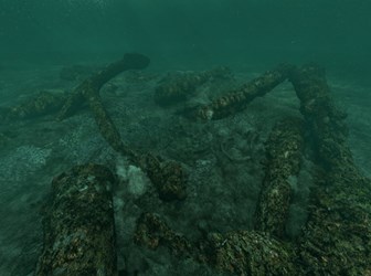 Screen shot from the virtual dive trail for the Normans Bay wreck