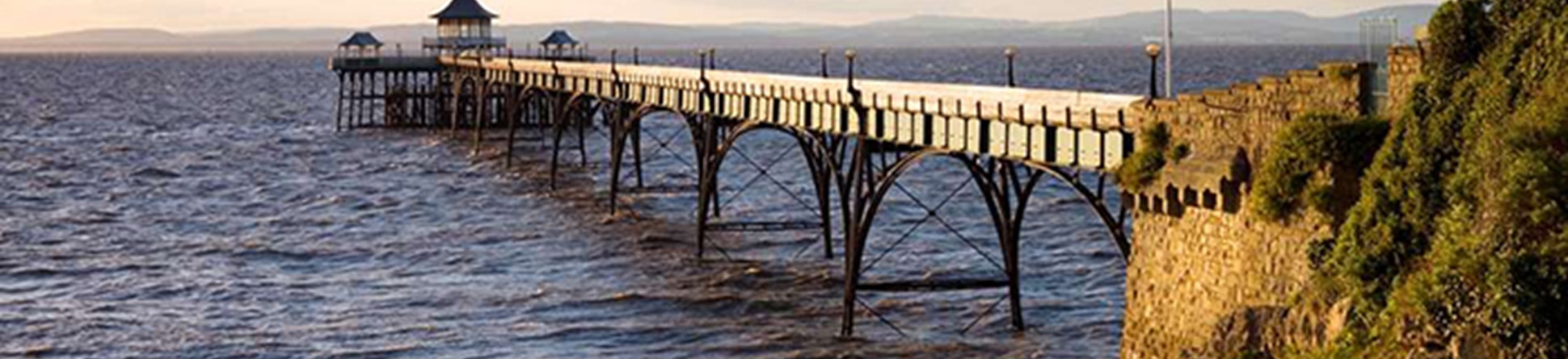 Image of Clevedon Pier, which was described by the poet Sir John Betjeman as "the most beautiful pier in England"