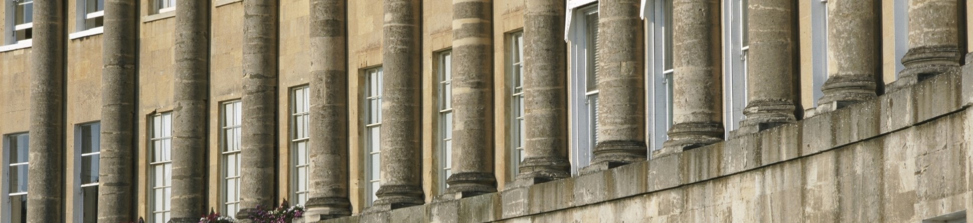 The Royal Crescent in Bath.  Exterior of Nos 4 – 8.
