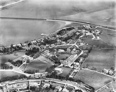 Aerial view of Arnside Viaduct