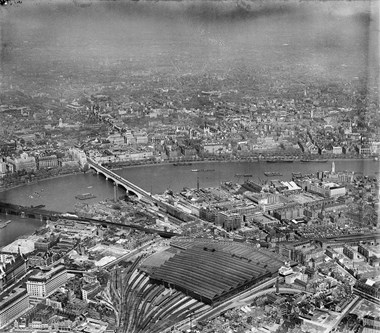 Aerial view of London Waterloo