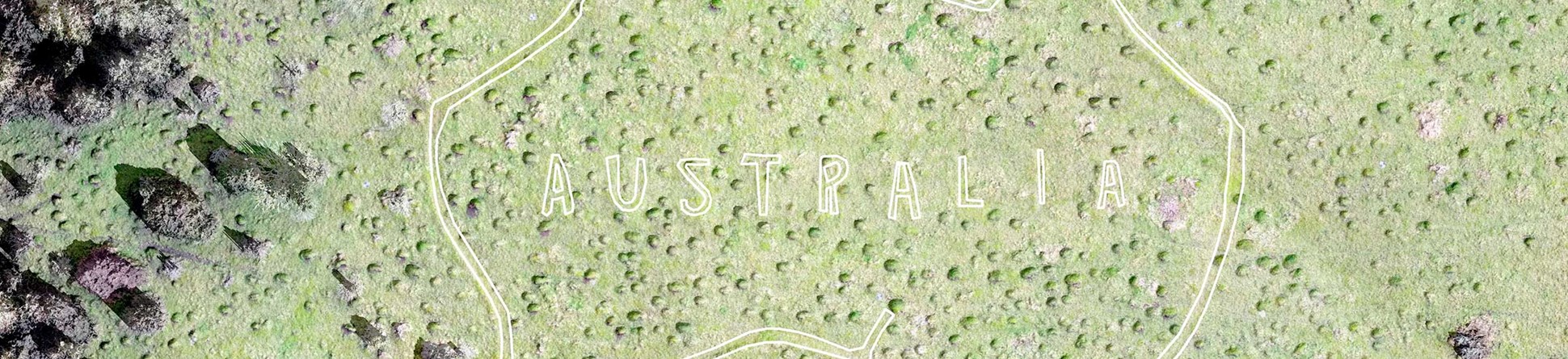 Digital 3D model of a chalk cut map of Australia