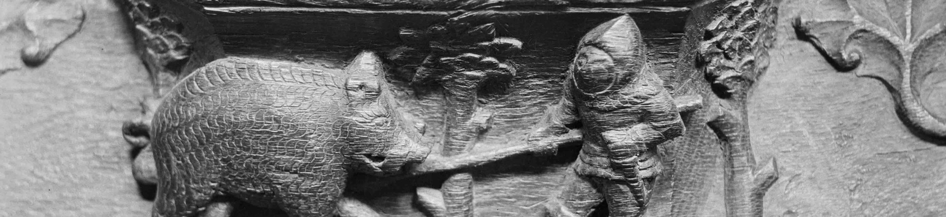 Wood carving of misericord