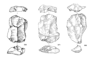Drawings of Levallois cores